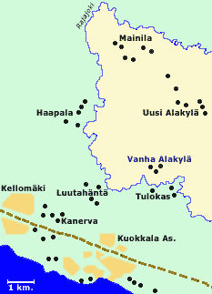 Map of Vanha Alakylä region
