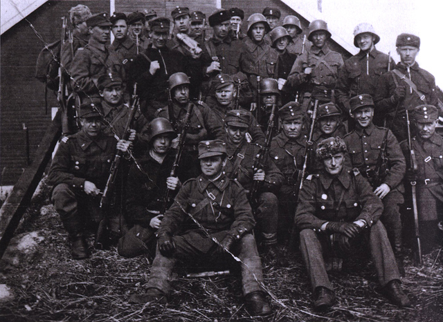 1940. 2. Rajakomppanian joukkue Virolahdella