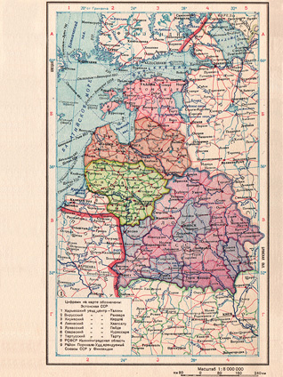 1947. Valko-Venäjän SNT, Liettuan SNT, Latvian SNT ja Viron SNT
