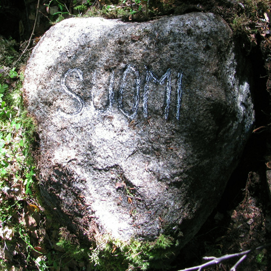 The boundary stone near Tulemajoki River