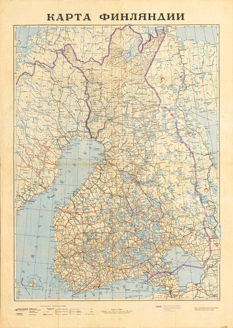 1939. Suomen kansantasavallan kartta