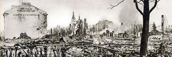 City after air raid